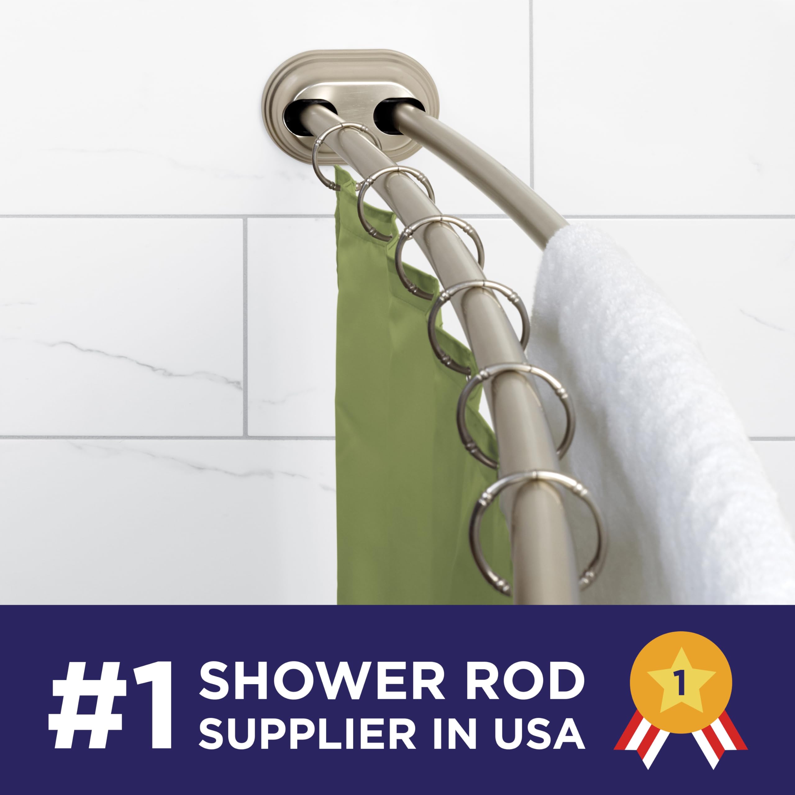 Zenna Home rod showcases tension mechanism for tool-free fit