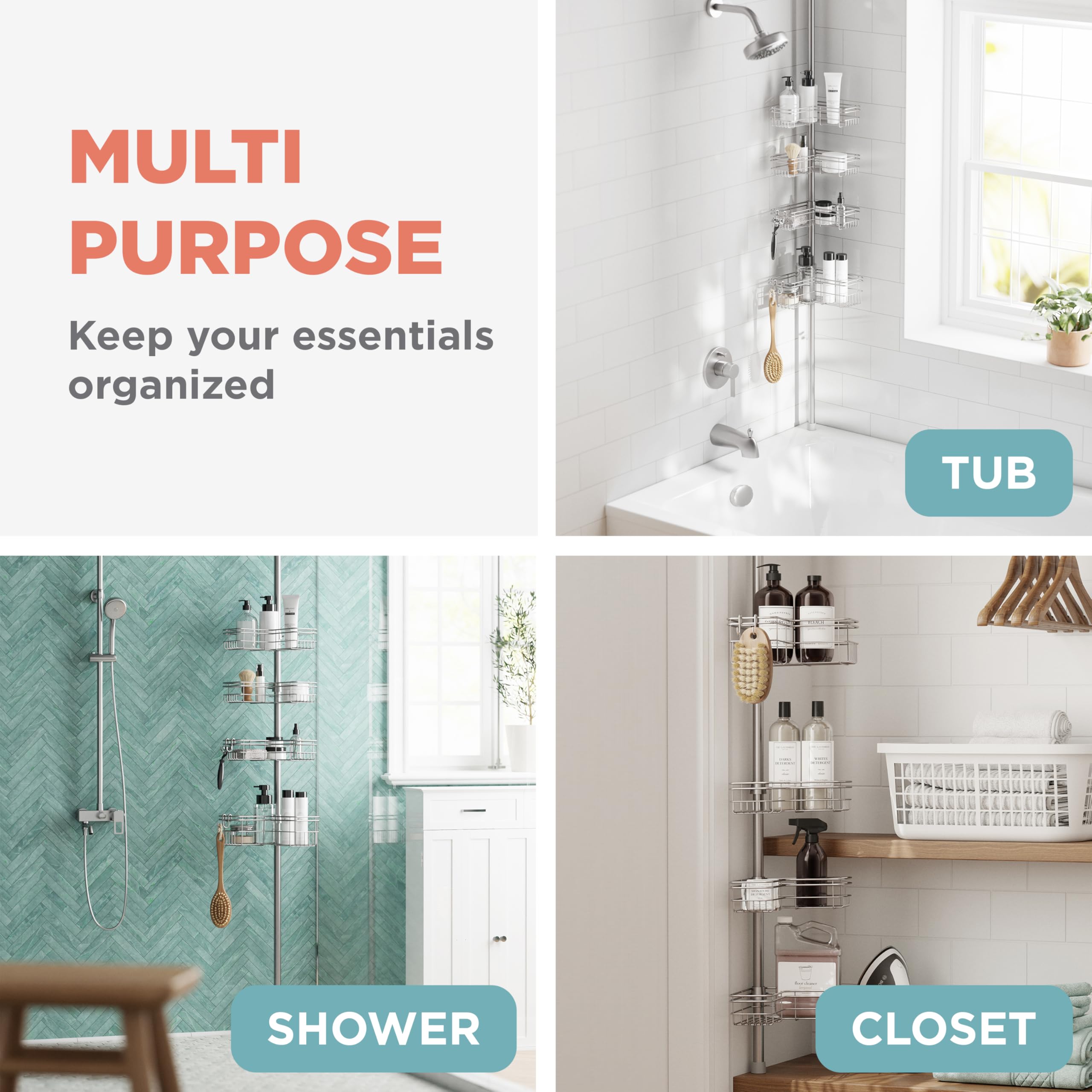 Zenna Home razor storage keeps grooming tools neatly organized.