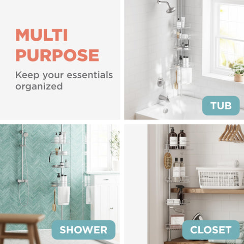 Zenna Home tool-free installation for easy no-drill setup.