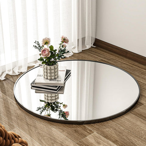 ZENOMIRRIS bathroom vanity black mirror brightens space with clear view