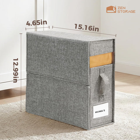 Folded sheets neatly placed inside a ZenStorage organizer