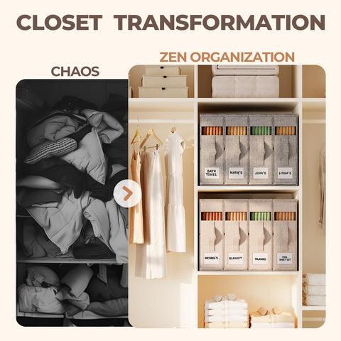 ZenStorage clear windows and labels help identify sheets at a glance.