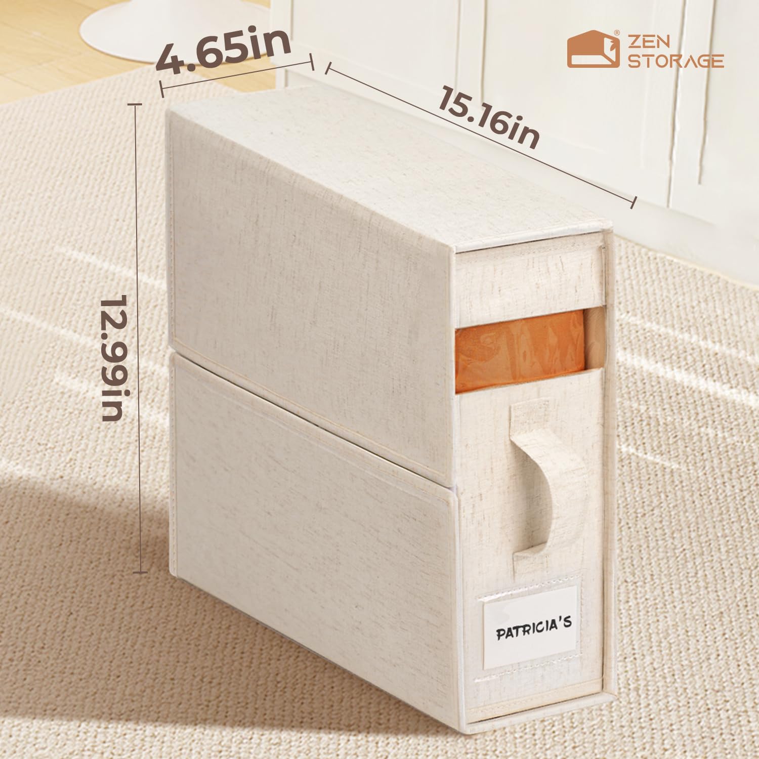 ZenStorage dustproof linen closet organizer keeps bedding protected and neatly stored.