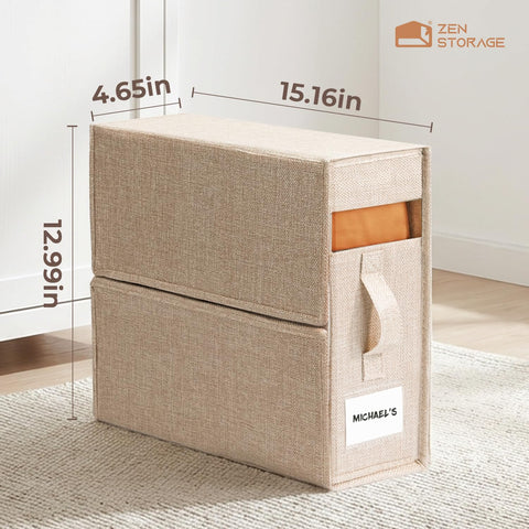 ZenStorage dustproof zipper closes securely, protecting linens from dust.