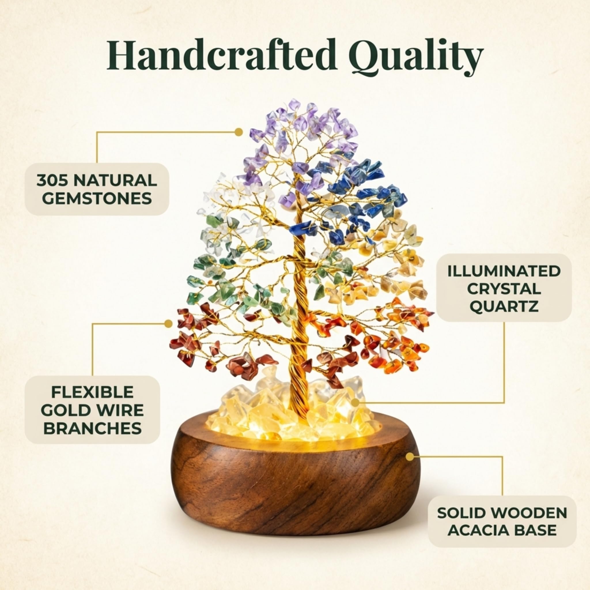 Zentiti 7 Chakra Crystal Tree branches let you personalize meditation space
