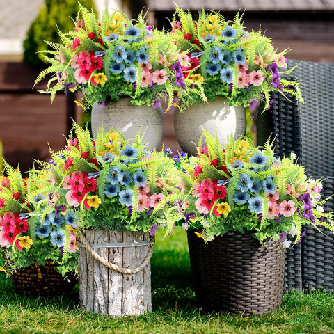 ZEOSTARO UV-resistant greenery helps color stay vibrant in outdoor spaces.