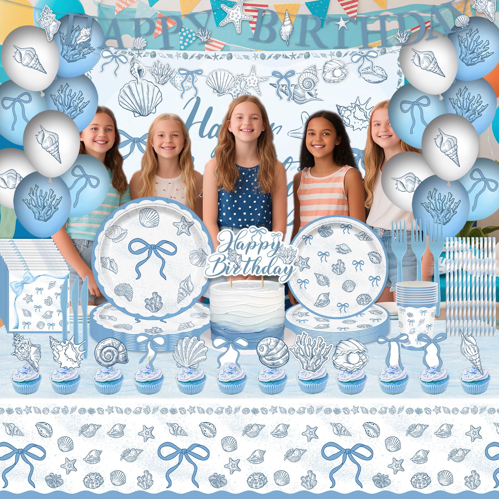 ZEQICALF seashell balloons bring a playful beach vibe to parties.
