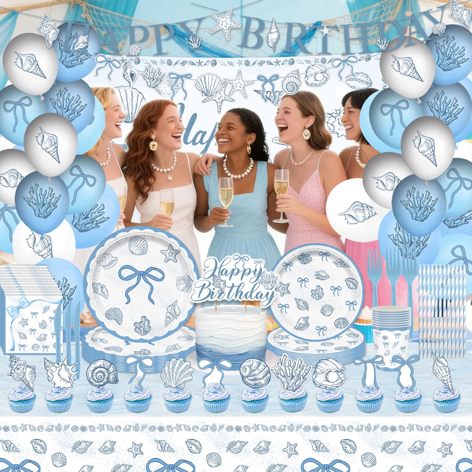 ZEQICALF seashell cake topper adds coastal flair to desserts.