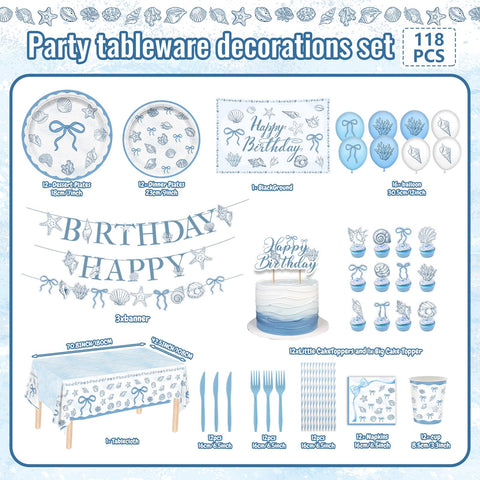 ZEQICALF seashell napkins add seaside charm and sturdy practicality.
