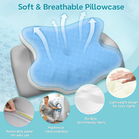 ZeroZillo cooling ice-silk cover reduces heat buildup for cooler rest.