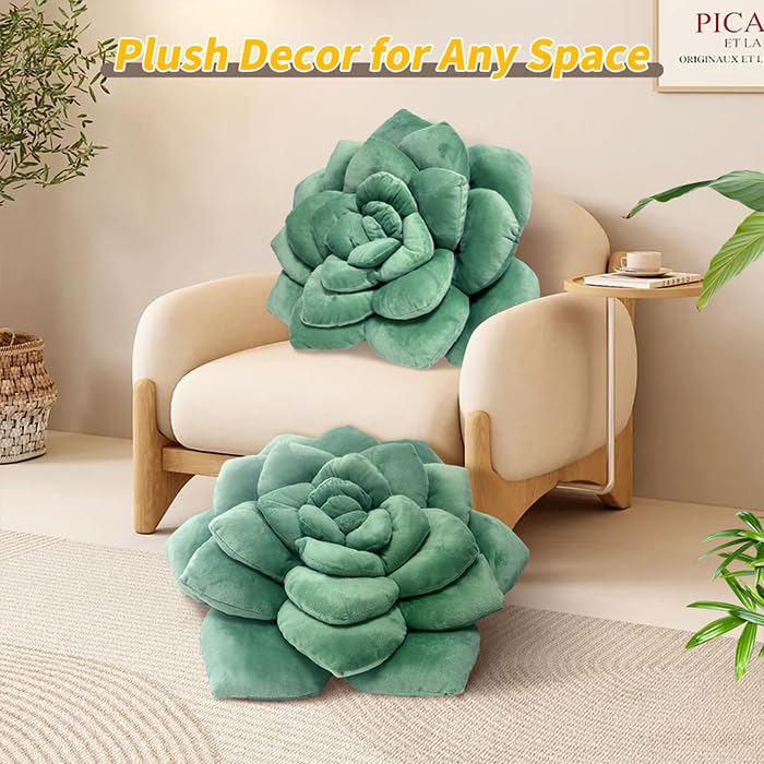 ZerzSemp bedroom and living room setup featuring the plush botanical pillow
