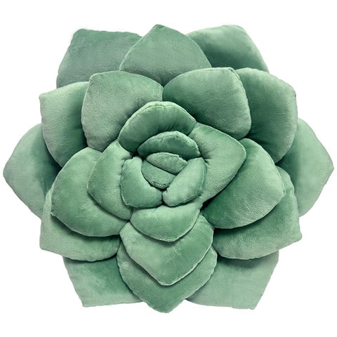 ZerzSemp Fleshy Greenery Plush Pillow close-up shows vibrant color for living room decor