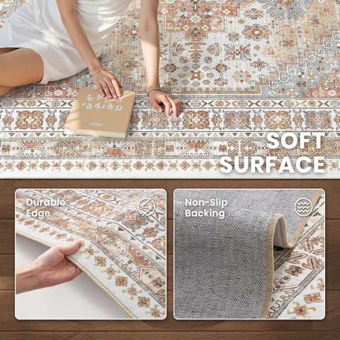 Zesthome rug designed for high-traffic areas like living rooms