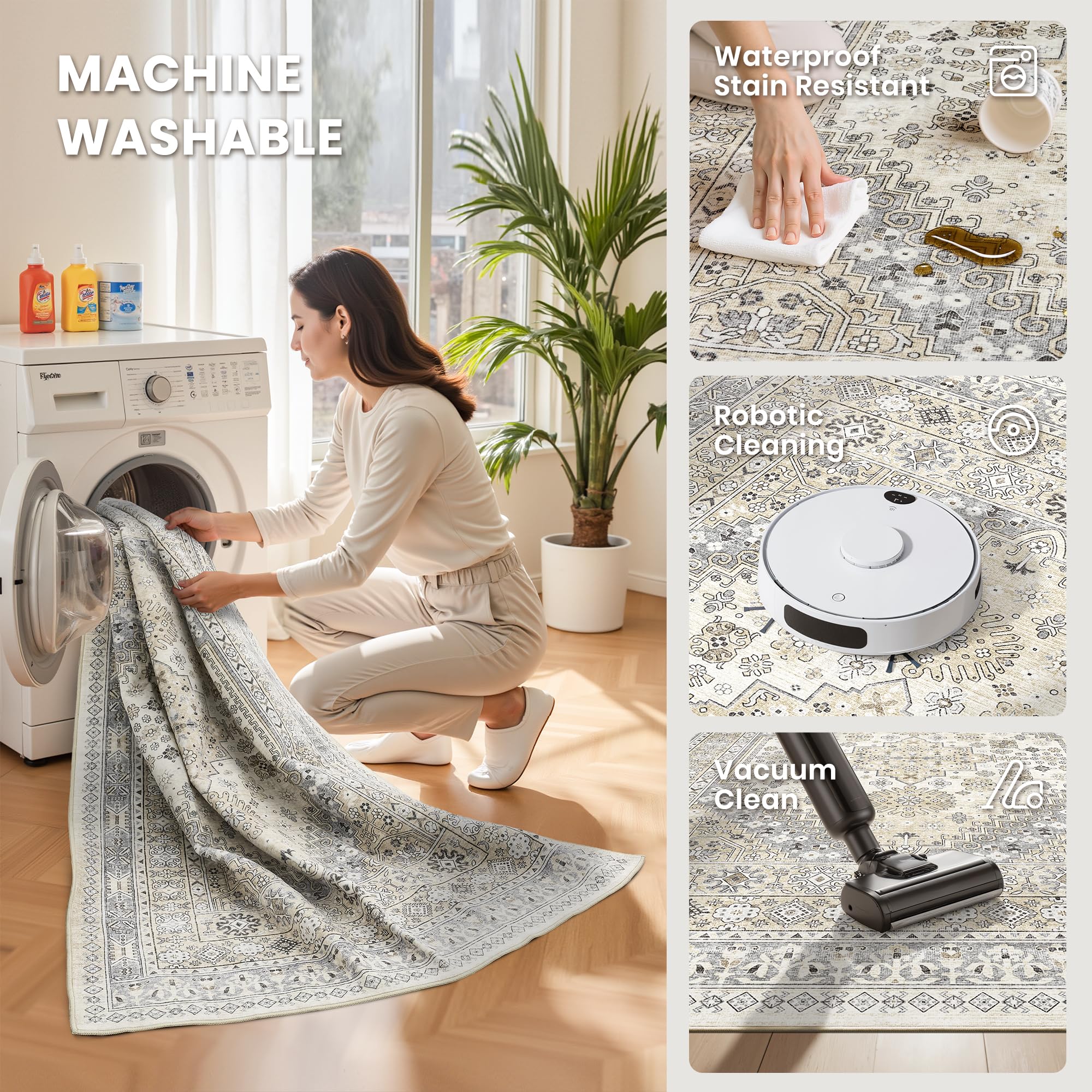 Zesthome high-traffic living-dining rug suitable for busy homes.