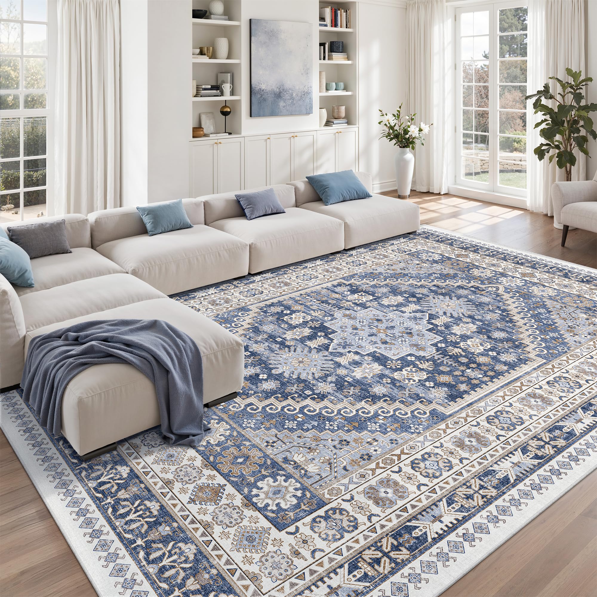 Zesthome high-traffic living room rug stands up to daily activity.