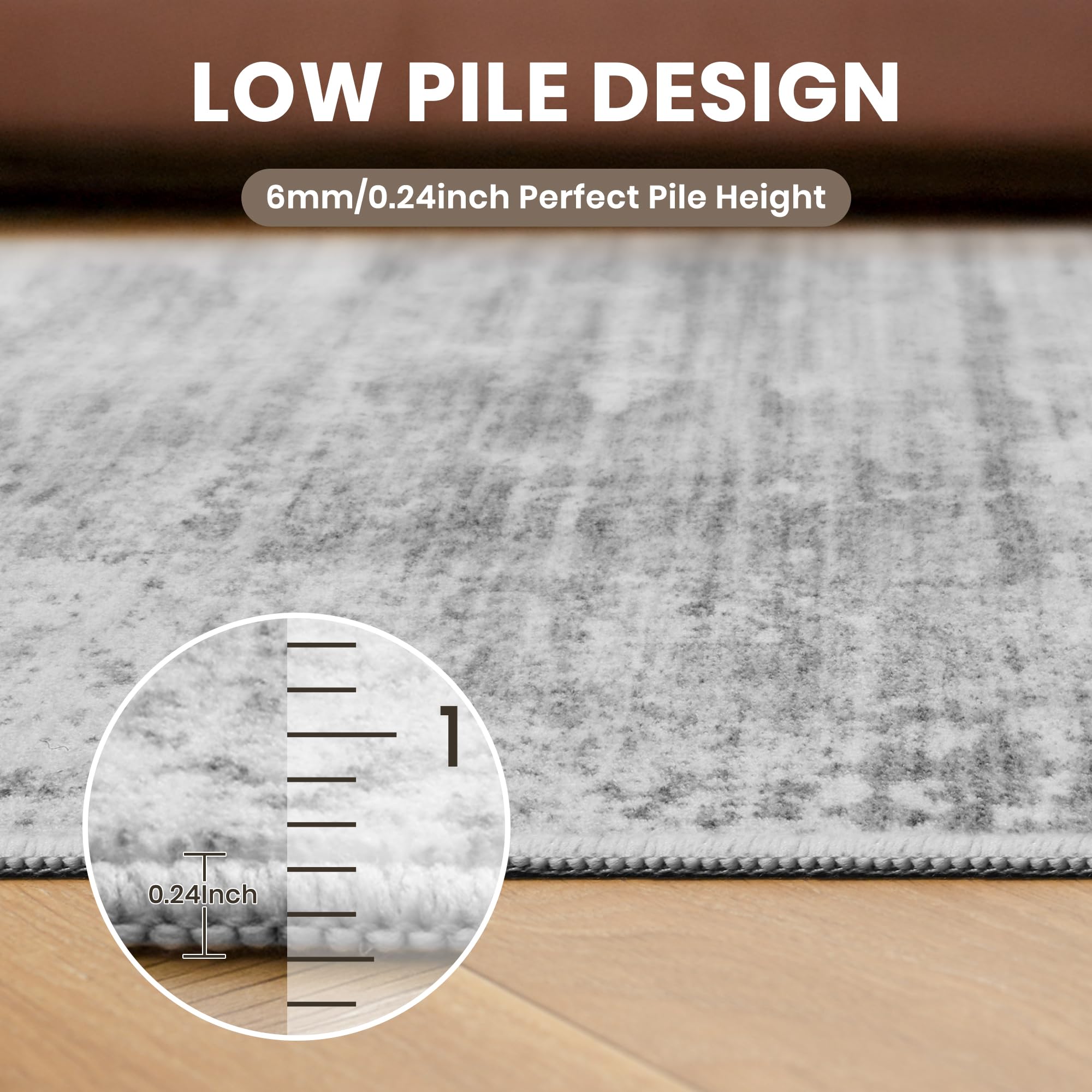 Zesthome home-decor rug 5x7 grey complements contemporary interiors.