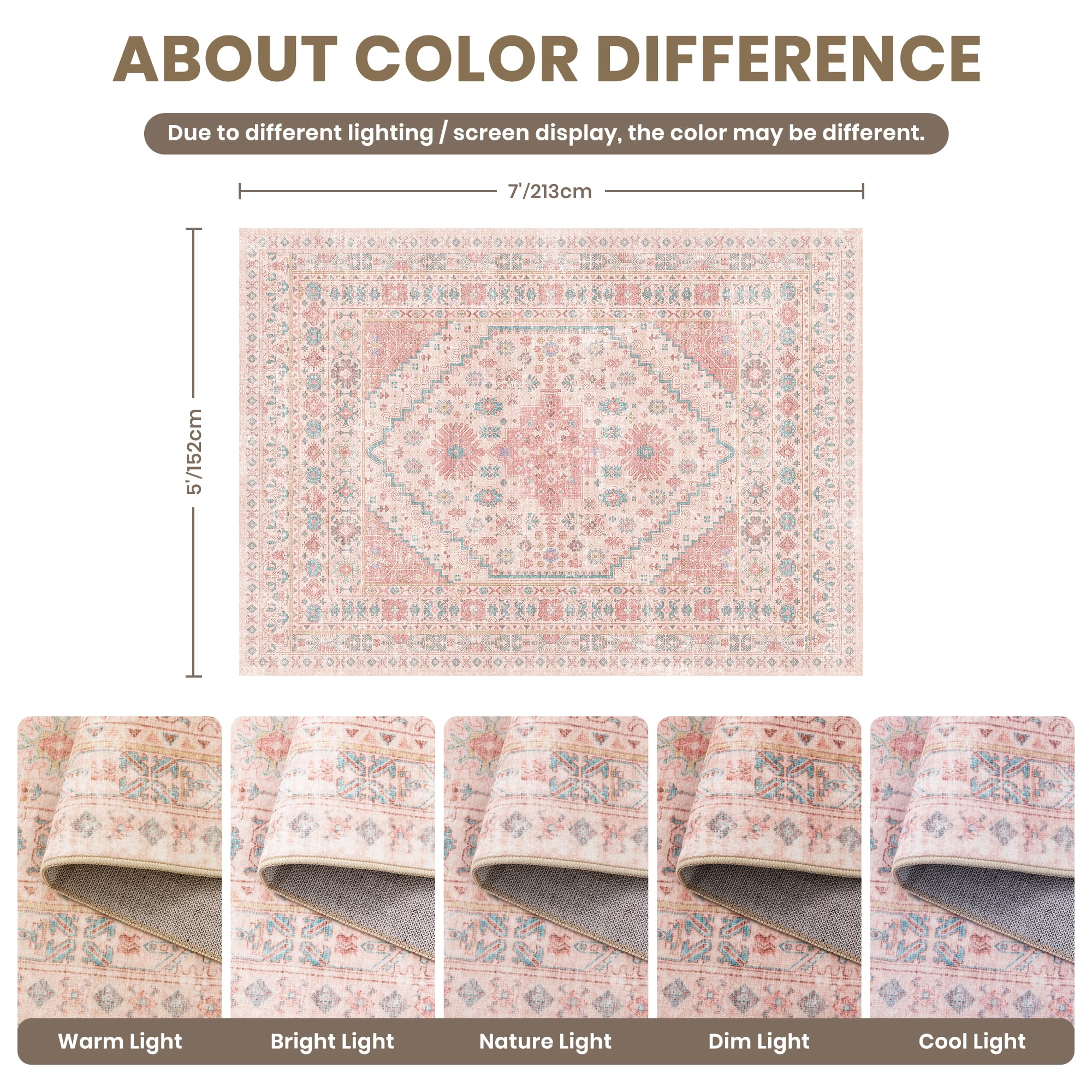 Zesthome Pink Rug living room decor adds playful color and softness