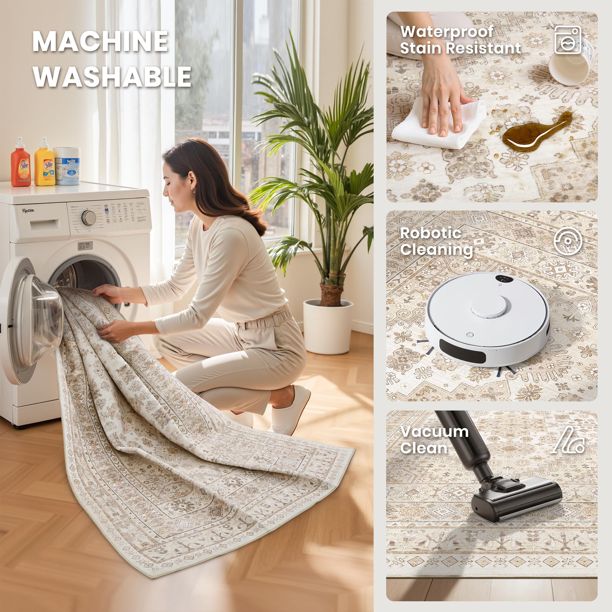 Zesthome soft velvet surface rug feel underfoot for comfort.