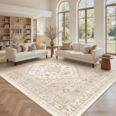 Zesthome vintage geometric design rug enhances a range of interiors.