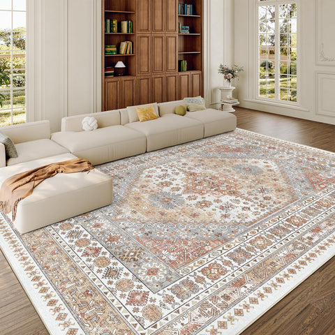 Zesthome vintage geometric design rug fits diverse decor styles