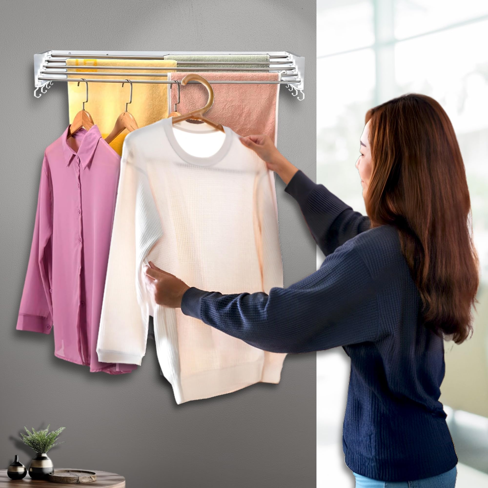 Zetez supports up to 60 pounds when mounted into studs