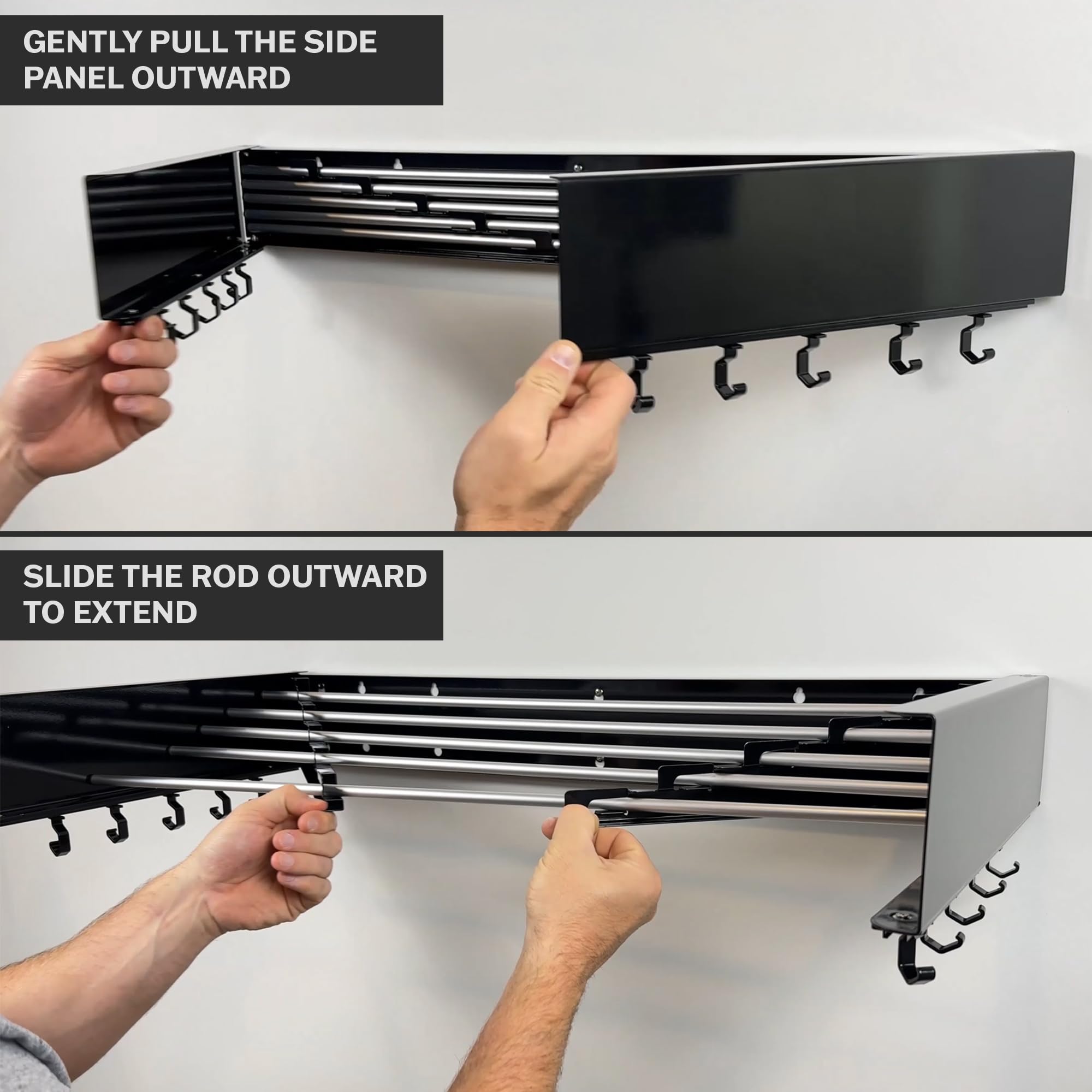 Zetez space-saving rack suitable for bathrooms or balconies.