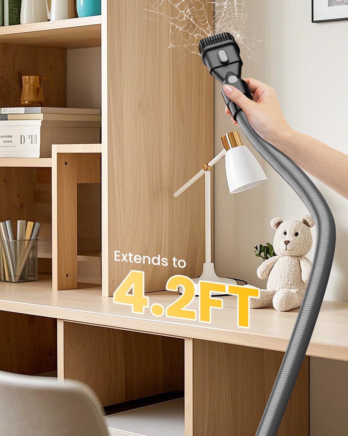 ZEXAPE 180-degree swivel with LED lights reaches under furniture