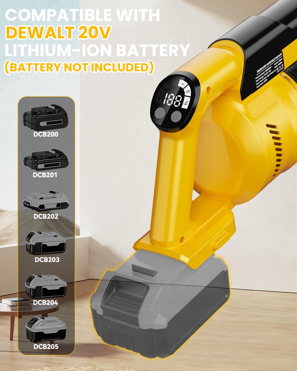 ZEXAPE 350W brushless motor delivers strong suction on every surface