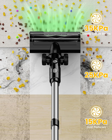 ZEXAPE LED motorized floor brush illuminates hidden dust for thorough cleaning