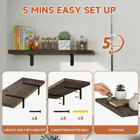 Zexigtau bedroom wall shelf adds personality and extra storage