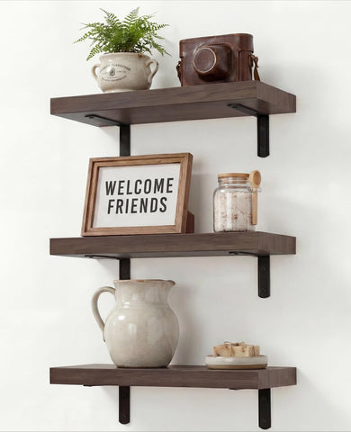 Zexigtau easy-install wall shelf with brackets for quick home setup