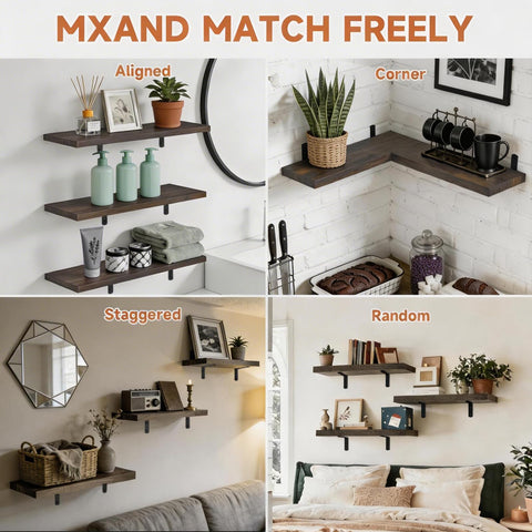Zexigtau kitchen wall shelf brackets store spices and cookbooks neatly