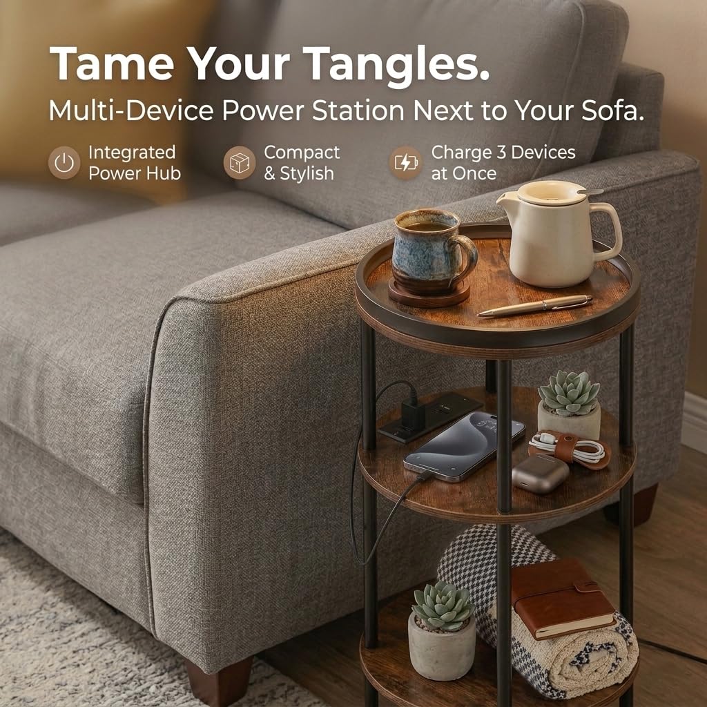 ZEXVIDA compact end table fits easily in small apartments or corners.