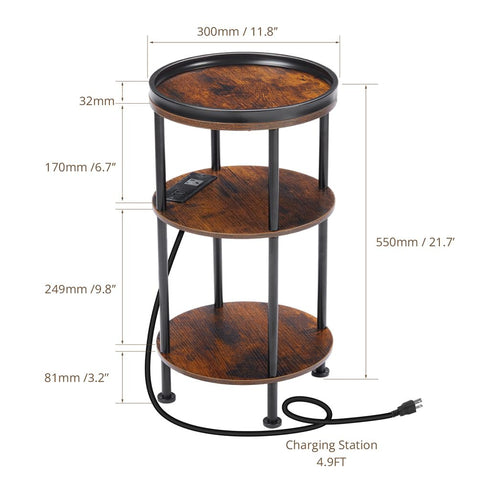 ZEXVIDA multi-use round table for living room, bedroom, or entryway.