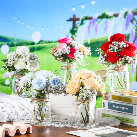 Zeyune gift-ready flower decor set ideal for celebrations and housewarmings.