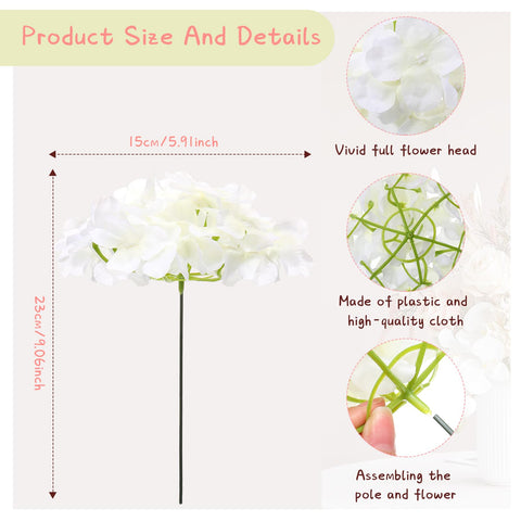 Zeyune silk hydrangea petals and flexible stems for easy shaping.