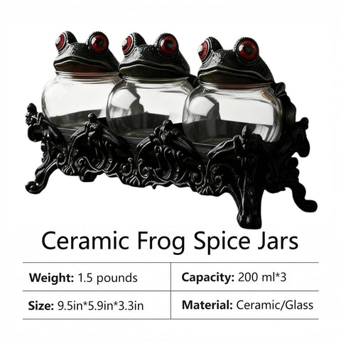 ZFFACAIOW handcrafted-apothecary-set includes three jars for salt pepper herbs.