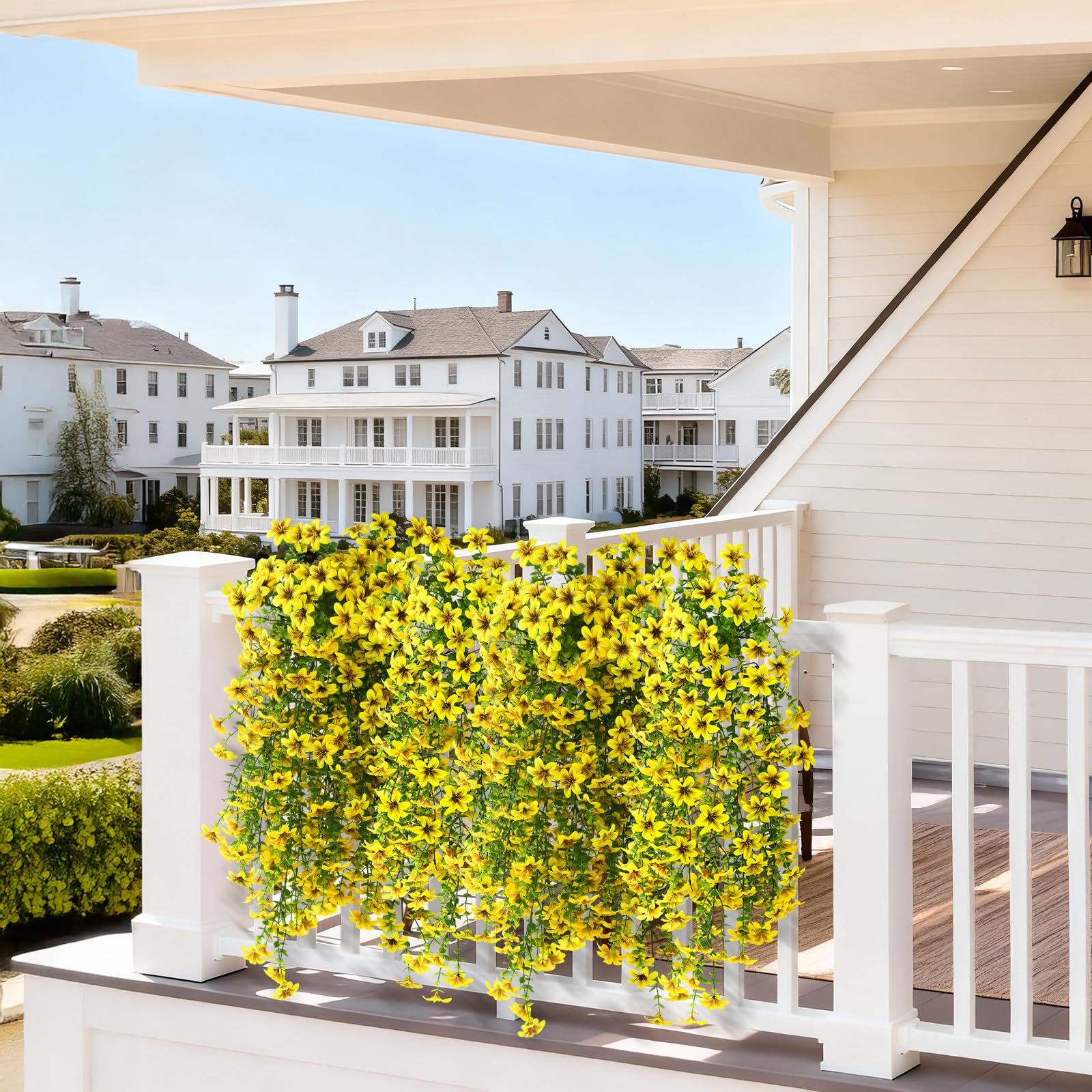 ZFProcess yellow daisy outdoor display remains vibrant under sun thanks to UV resistance