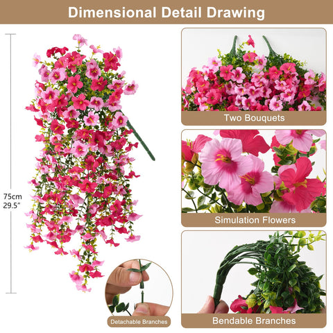 ZFProcess morning glory close-up petals highlight lifelike textures for elegant indoor display