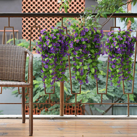 ZFProcess violet ivy outdoor-friendly arrangement resists sun fading.