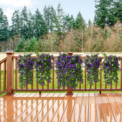 ZFProcess violet ivy wall display adds color while staying maintenance-free.