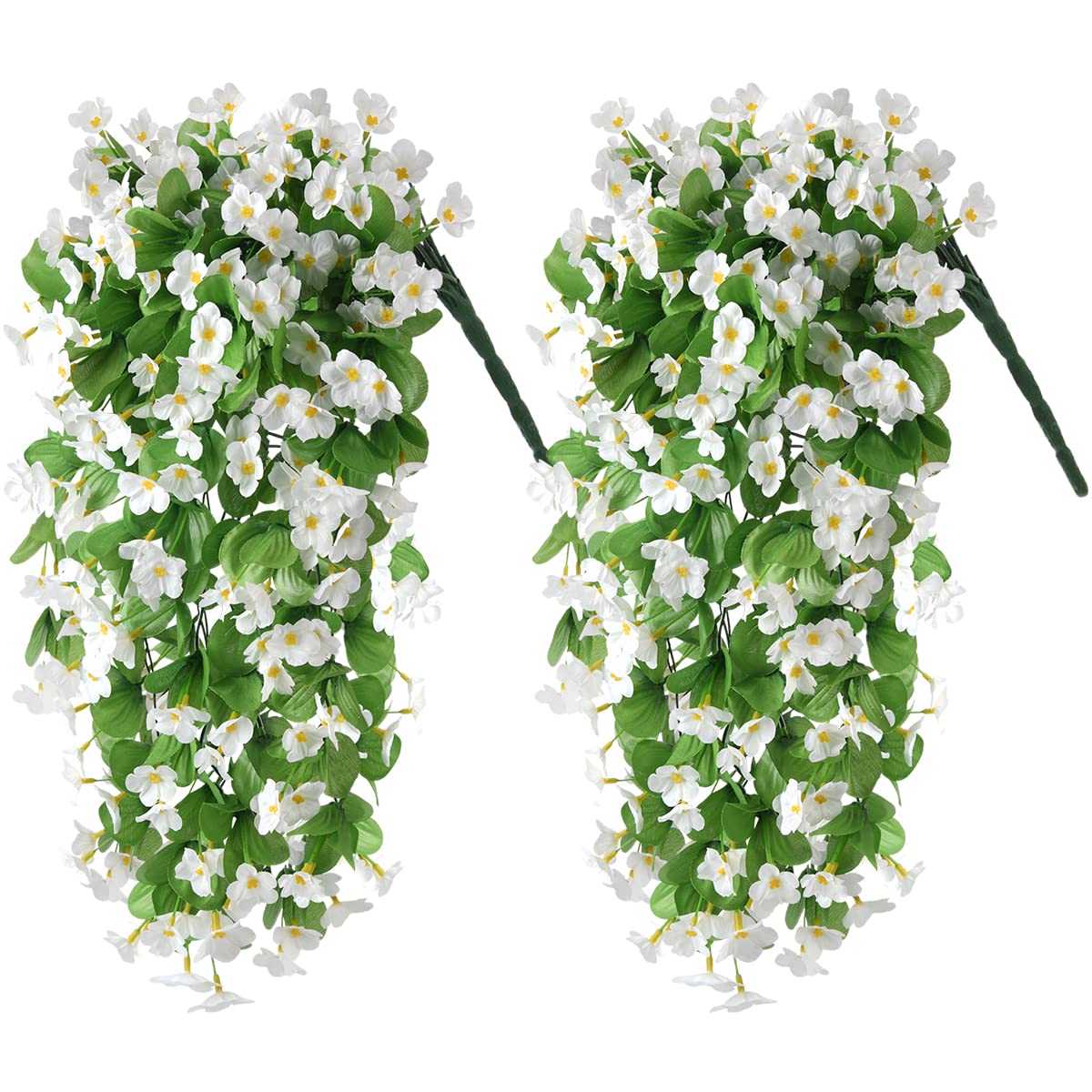 ZFProcess artificial hanging flowers violet outdoor UV resistant decor.