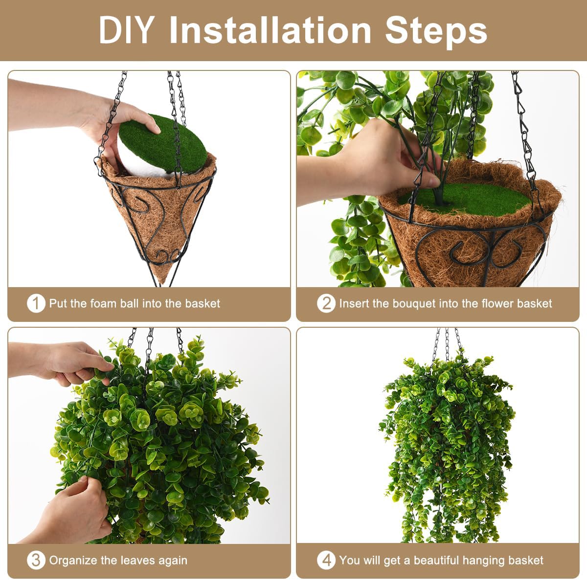 ZFProcess curly seaweed fern hanging plants add texture to a balcony