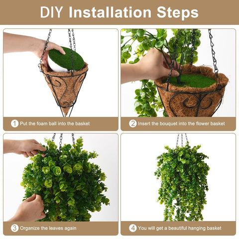 ZFProcess curly seaweed fern hanging plants add texture to a balcony