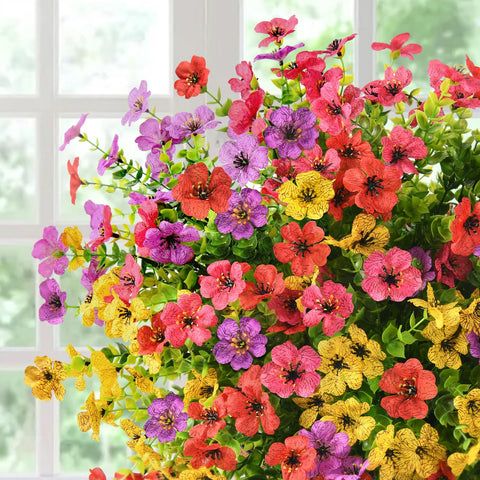 ZFProcess front-porch yard decor with realistic blooms all year