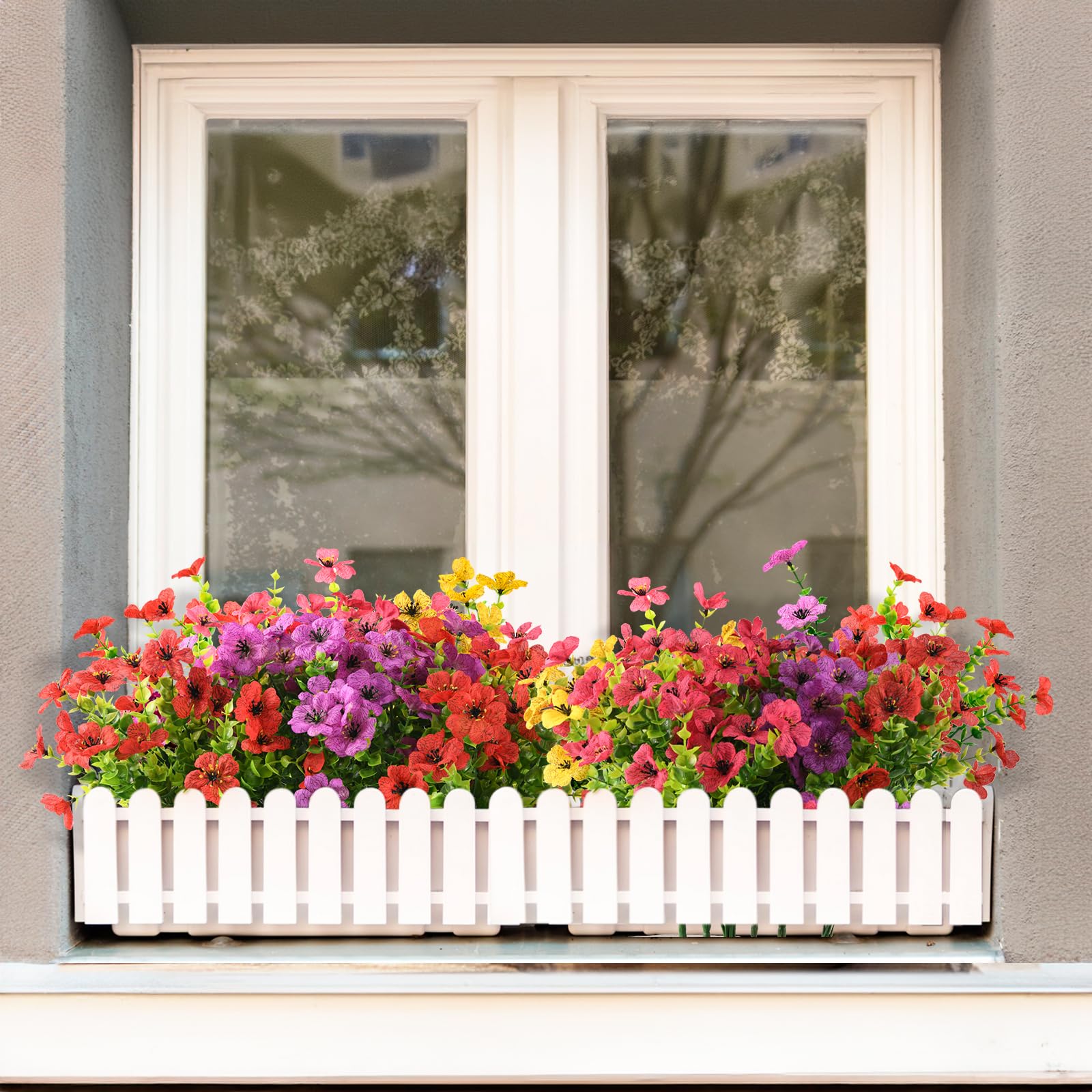 ZFProcess no-maintenance artificial flowers require no watering or pruning