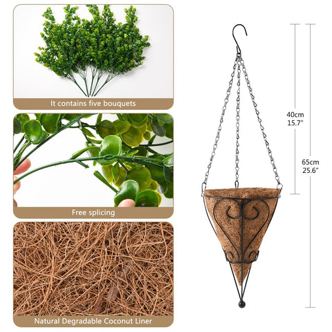 ZFProcess UV-resistant eucalyptus foliage for lasting outdoor use without wilting