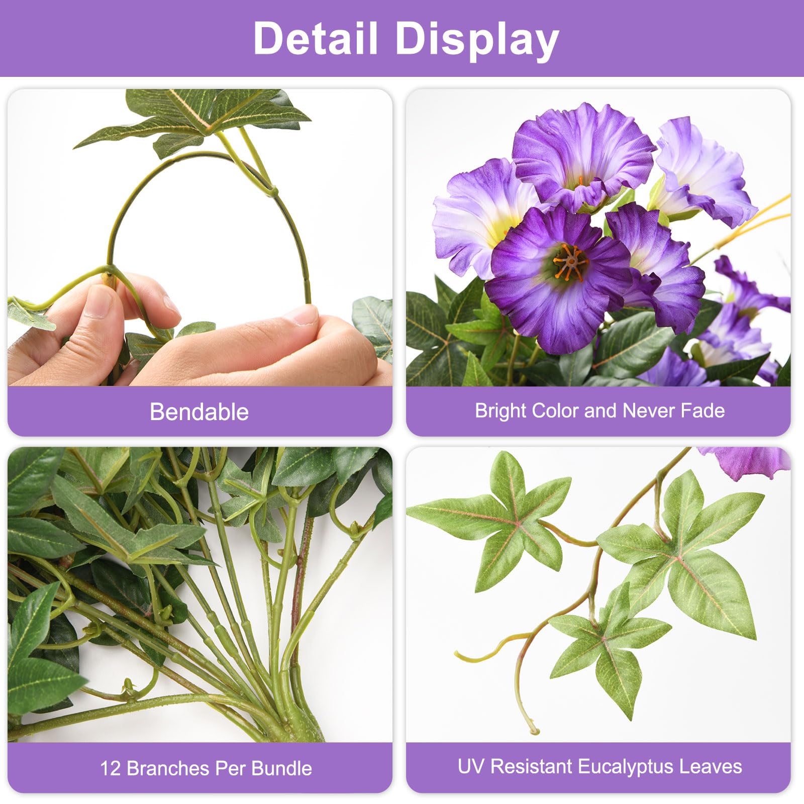 ZFProcess premium hanging flowers deliver evergreen color without fade.