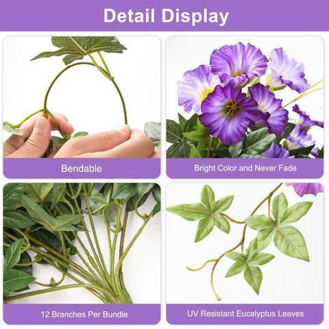 ZFProcess premium hanging flowers deliver evergreen color without fade.