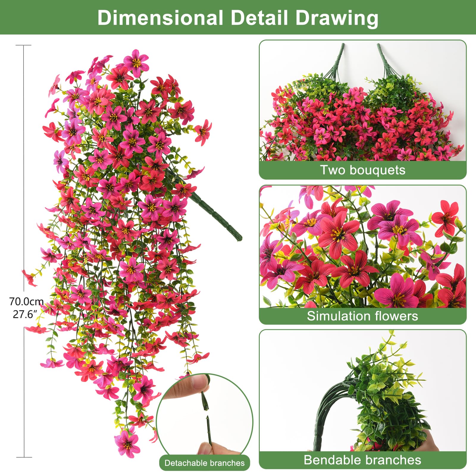 ZFProcess silk daisy flowers UV resistant for long lasting patio display
